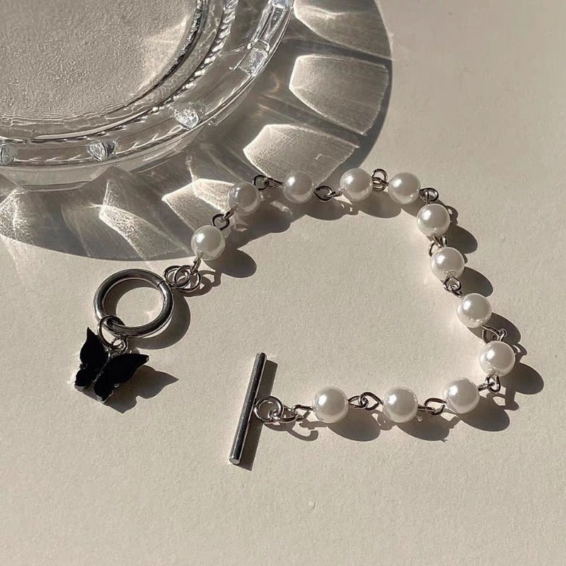 Wholesale Butterfly Pendant Pearl Bracelet for Women ACC-BT-zhiyu010