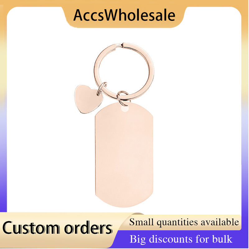 Custom Keychain with Laser Engraved Text or Logo - Multi-color Metal Keychain with Laser Engraved Text or Logo