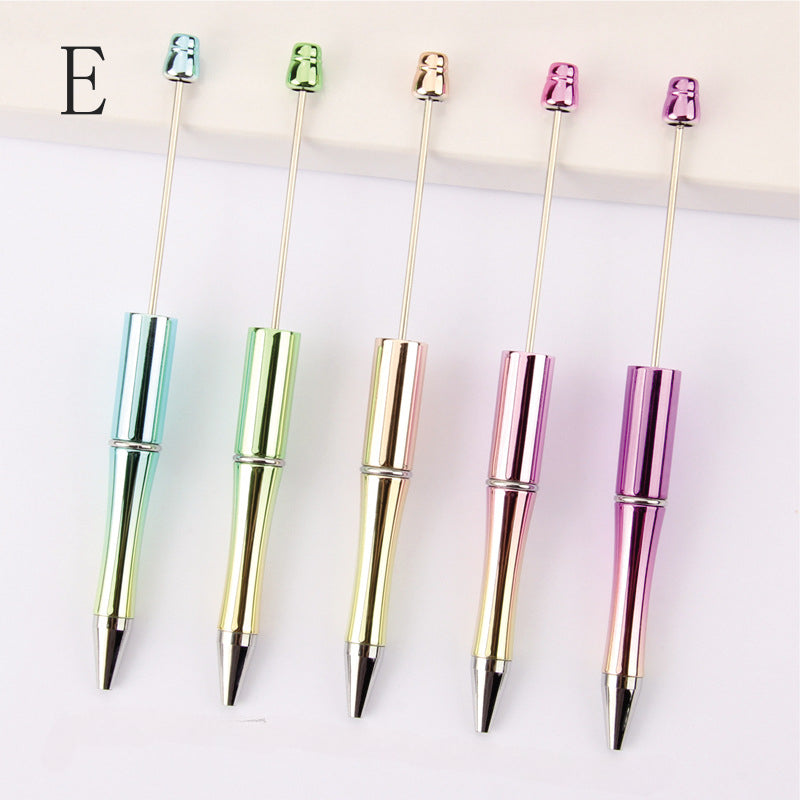Wholesale 5PCS Beadable Pens Solid Color Gradient Color DIY Beaded Pen Gift Office Supplies ACC-PN-JinBN013