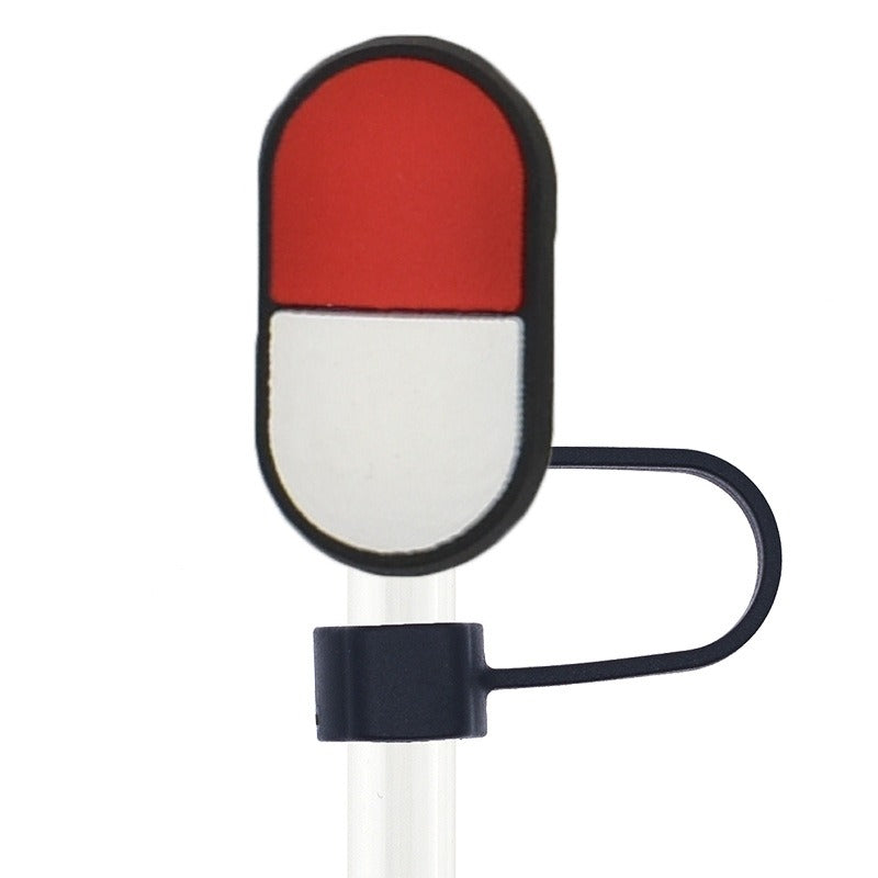 Wholesale Random 100pcs Doctor Nurse Series 10mm PVC Soft Straw Tube Cap ACC-SCR-RYY133