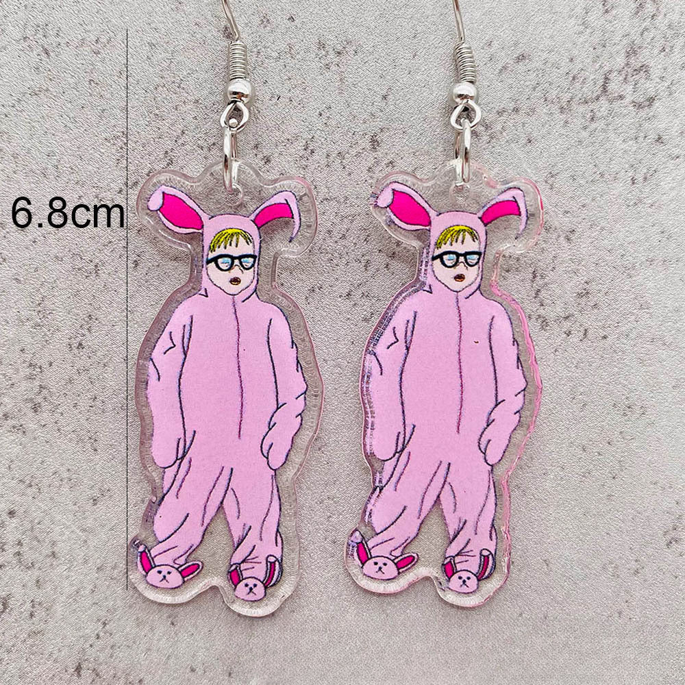 Wholesale Christmas Butterfly Animal Acrylic Drop Earrings ACC-ES-Cheny003