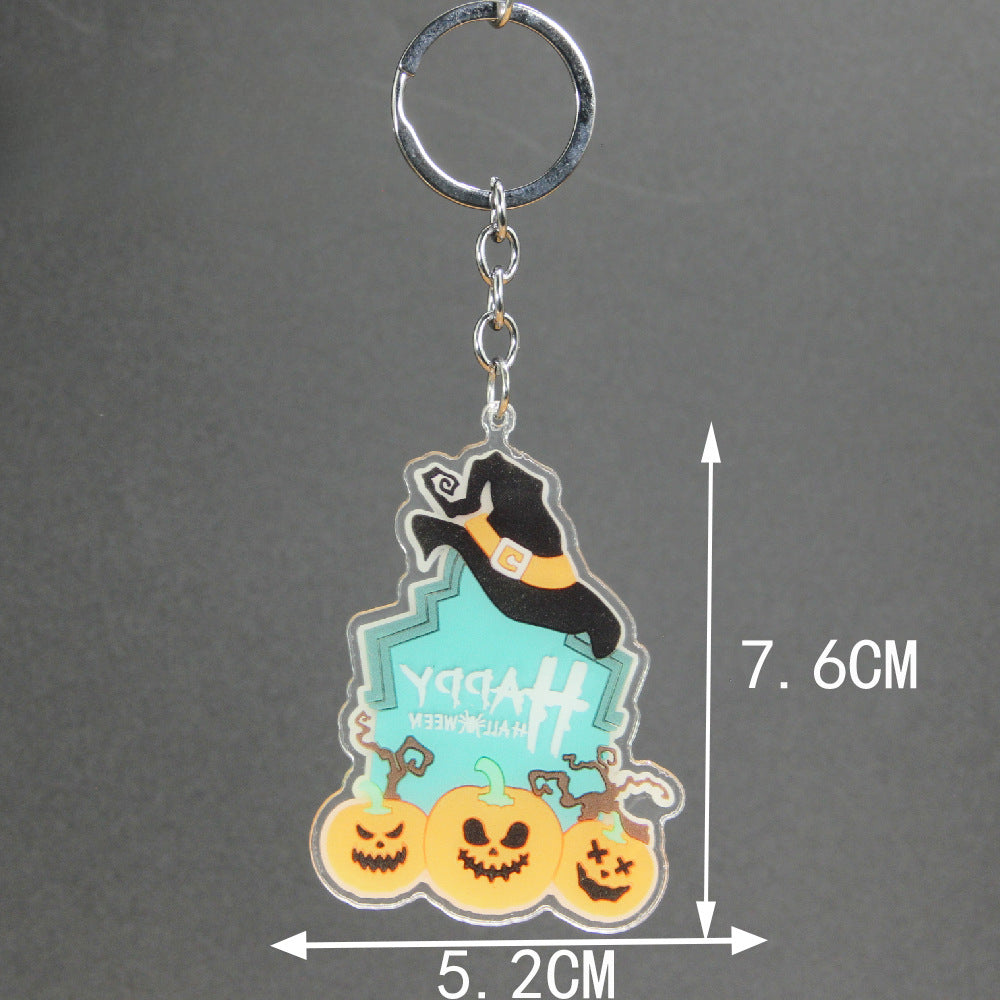 Wholesale Halloween Acrylic Tombstone Keychains ACC-KC-Shengh003