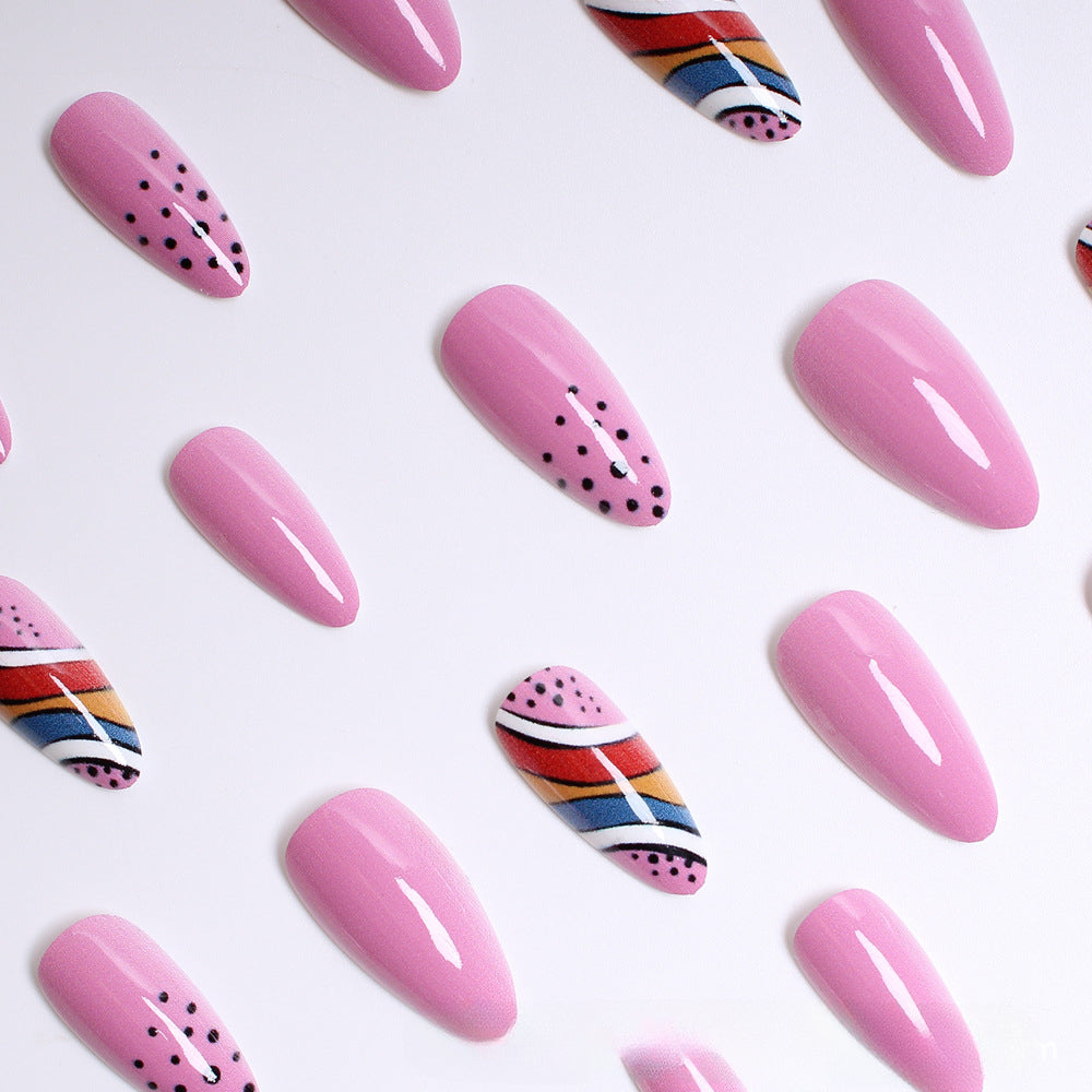 Wholesale 24 Pieces/box Press-on Nails Kits Nail Stickers ACC-NS-XingNai028