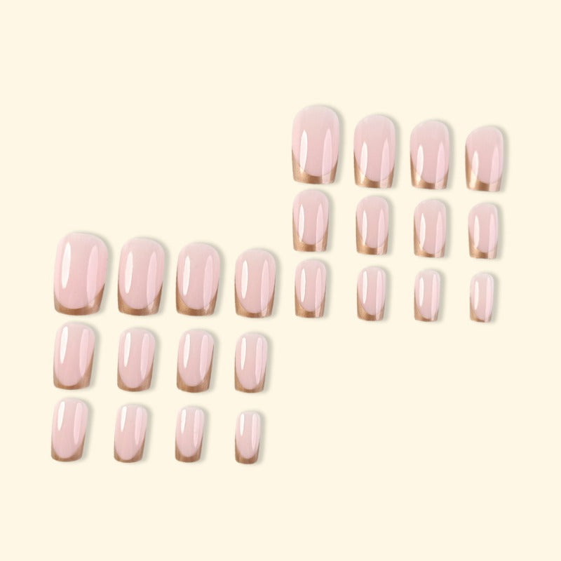 Wholesale 24 Pieces/box Gold Edge French Nails Kits Nail Stickers ACC-NS-QXJ009