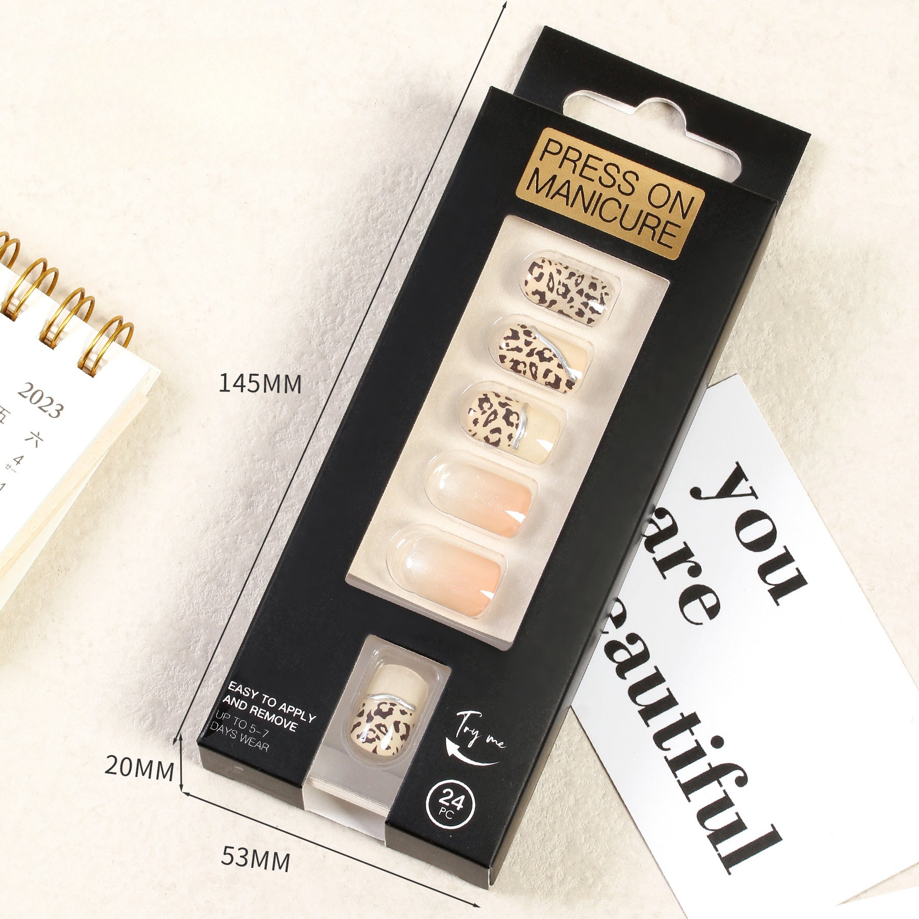 Wholesale Press on Nails Kits 24 Ballet Nail Adhesive Nail Enhancement Tablets ACC-NS-XKQ008