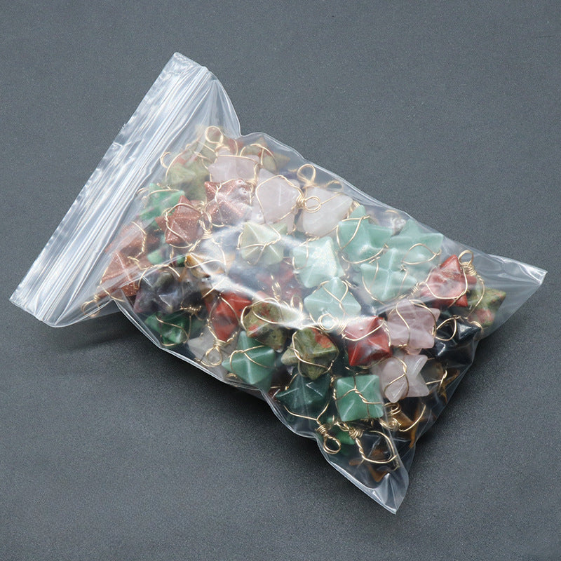 Wholesale Kapal Singh Wire Wrap Natural Crystal Pendant ACC-PT-KeSuo007