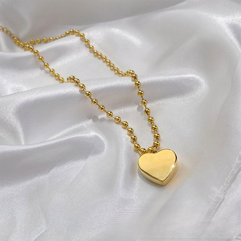 Wholesale Solid Big Heart Three-dimensional Necklace ACC-NE-Xiangou002