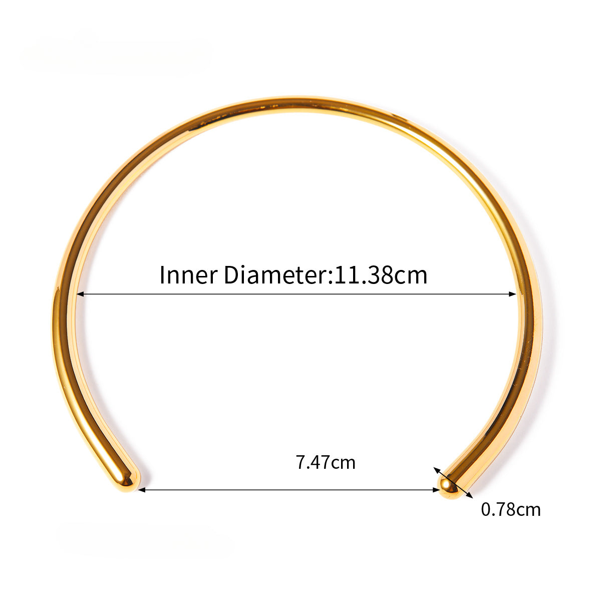 Wholesale Vintage Love Necklaces 18K Gold Plated Necklace Smooth Collar Stainless Steel Necklace ACC-NE-JD002