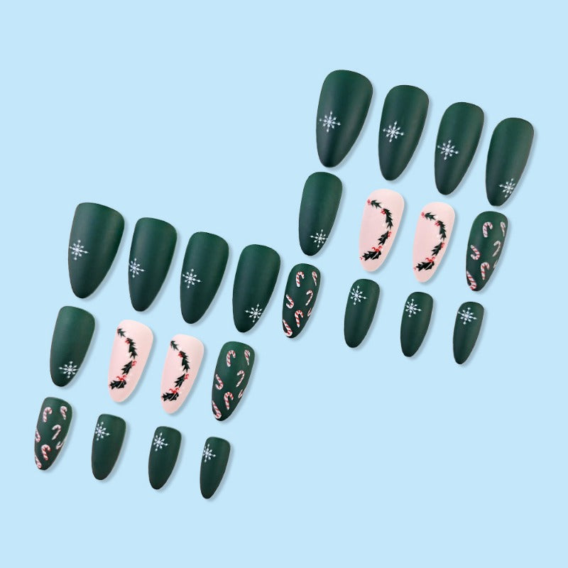 Wholesale 24 Pieces/box Christmas Snowflake Nails Kits Nail Stickers ACC-NS-QXJ036