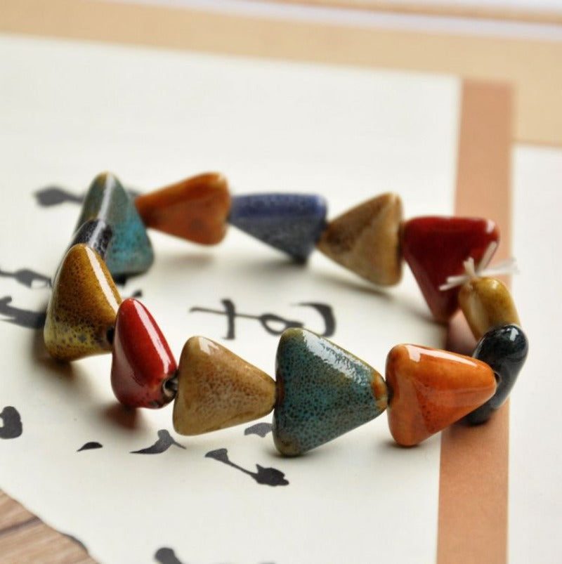 Wholesale Ceramic Glaze Porcelain Bead Bracelet ACC-BT-YXH006