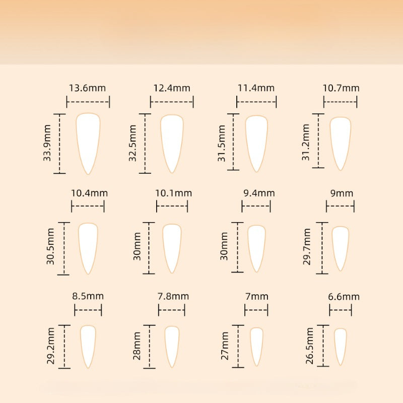 Wholesale 24 Pieces/box Butterfly Pattern Snake Pattern Diamond Press-on Nails Kits Nail Stickers ACC-NS-LeFan094