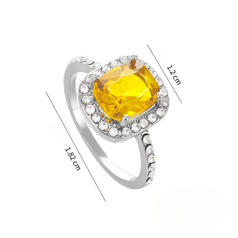 Wholesale Citrine Ring Women's Egg Shape Ring Adjustable Rings ACC-RS-LR006