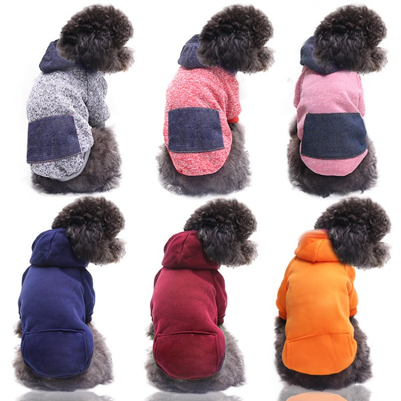 Wholesale Autumn and Winter Sweatshirt Denim Pocket Pet Clothes ACC-PCS-WeiW023