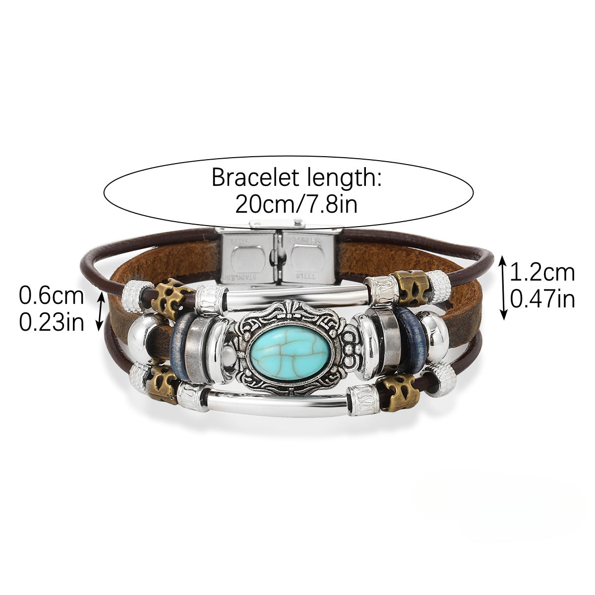 Wholesale Vintage Leather Bracelet Ethnic Style Men's Bracelet ACC-BT-ManYi006