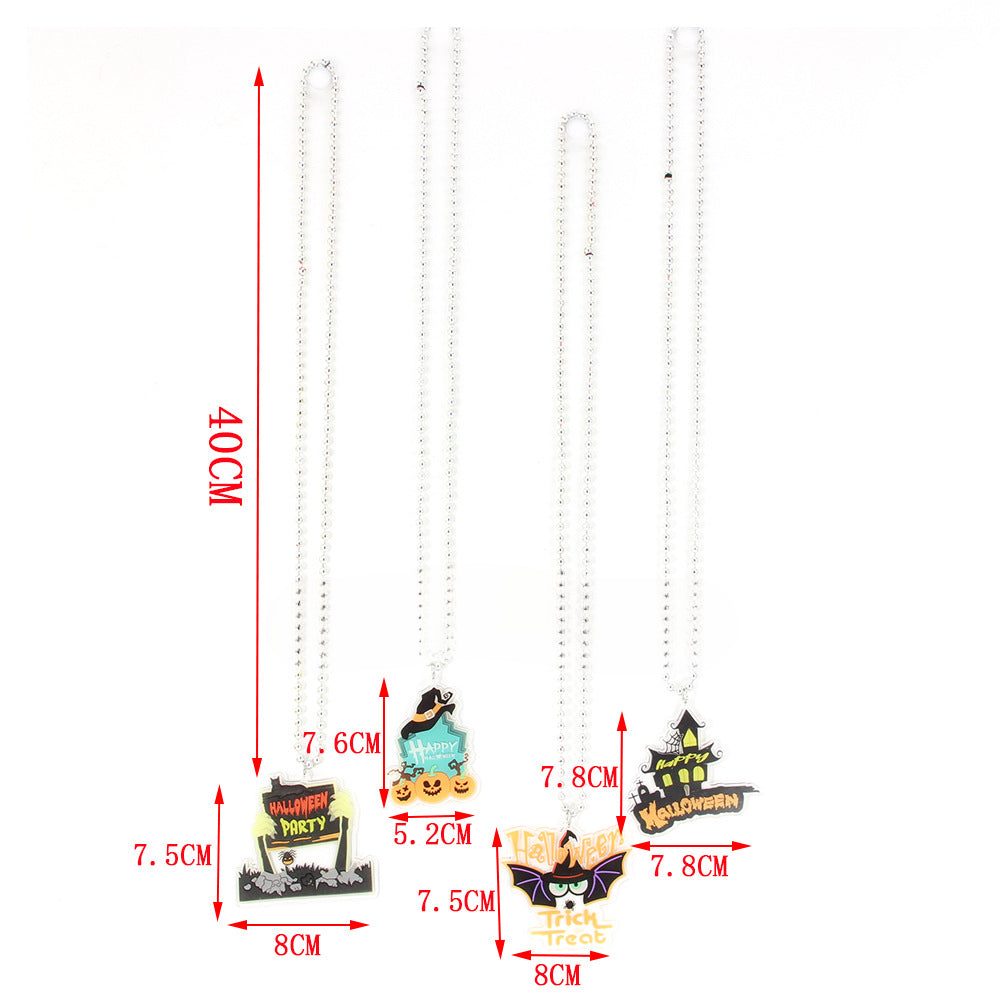 Wholesale Halloween Bat Acrylic Necklaces ACC-NE-Shengh004