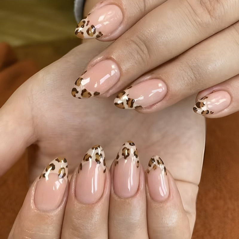 Wholesale 24 Pieces/box Valentine's Day Leopard Nails Kits Nail Stickers ACC-NS-MiKe038