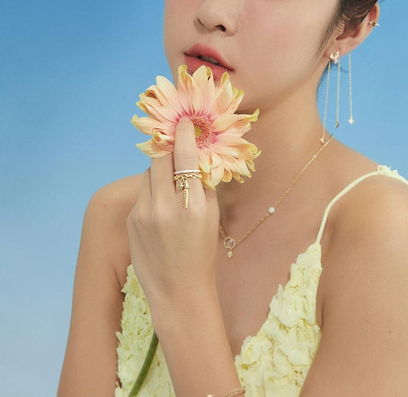 Wholesale Geometric Open Rings with Tassels ACC-RS-YuMei005