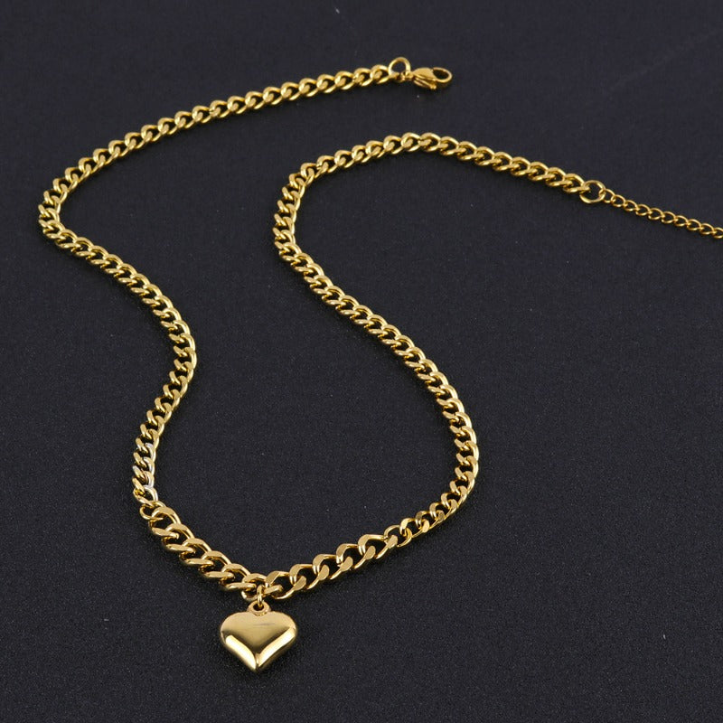 Wholesale Stainless Steel Heart Pendant Necklace ACC-NE-FeiLing002