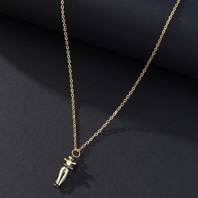 Wholesale Two-color Valentine's Day Hug Clavicle Necklace ACC-NE-QingHe003