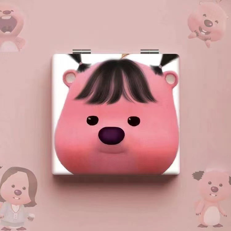 Wholesale Cartoon Cute Folding Mirror Portable Makeup Mirror ACC-MR-Haic005