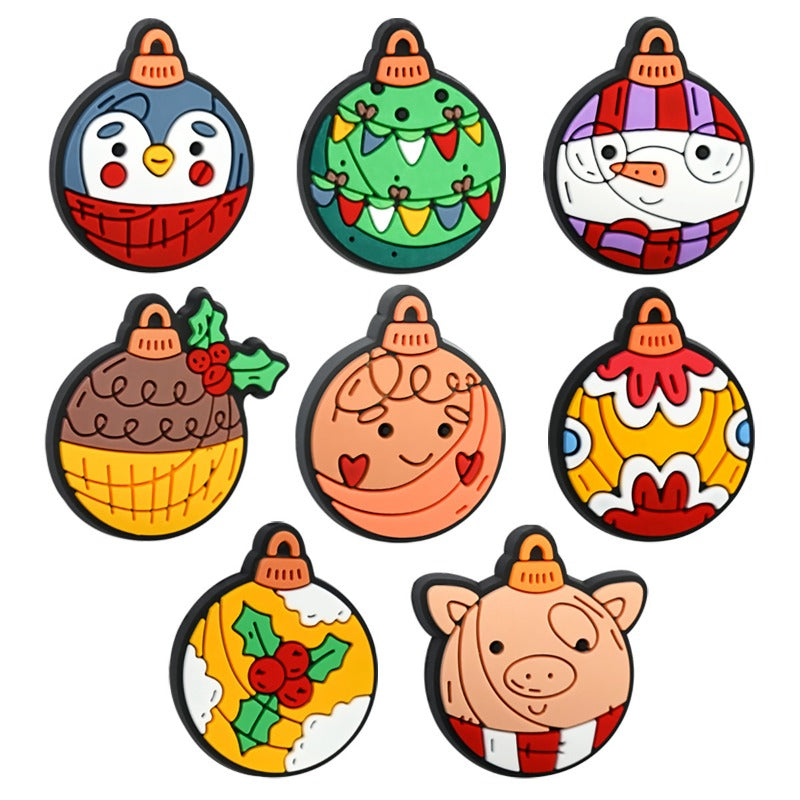 Wholesale Random 100pcs Christmas Series PVC Soft Focal Beads DIY Beaded Pen Accessories  ACC-BDS-RYY013