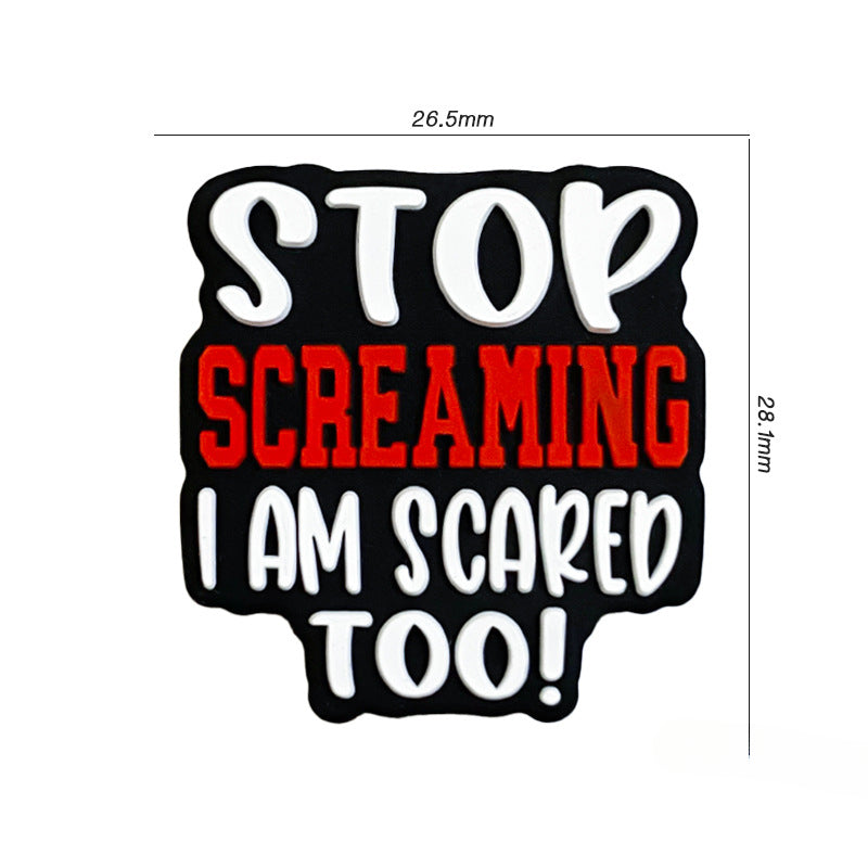 Wholesale 10pcs Silicone Cartoon Fun English Letter Focal Beads ACC-BDS-WDX119