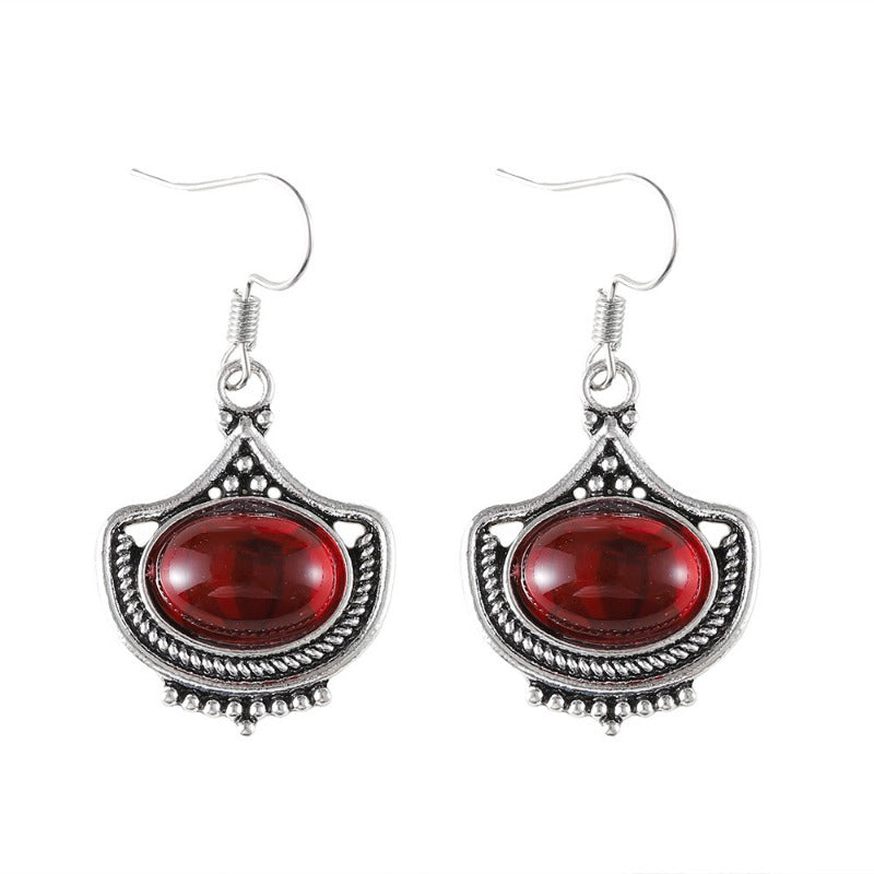 Wholesale Vintage Western Ruby Earrings ACC-ES-zhiyu003
