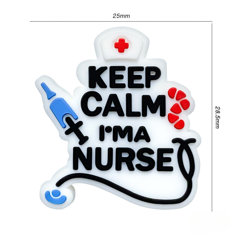 Wholesale 10pcs Focal Beads Injection Nurse Silicone DIY For Beaded Pen