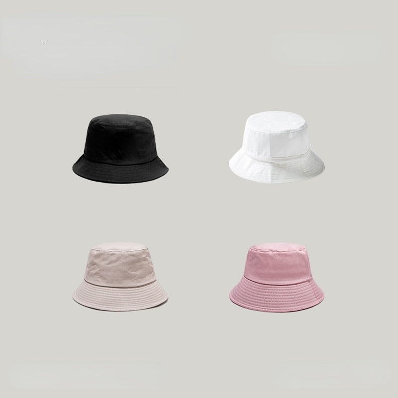 Wholesale Sunshade Cotton Solid Color Bucket Hat