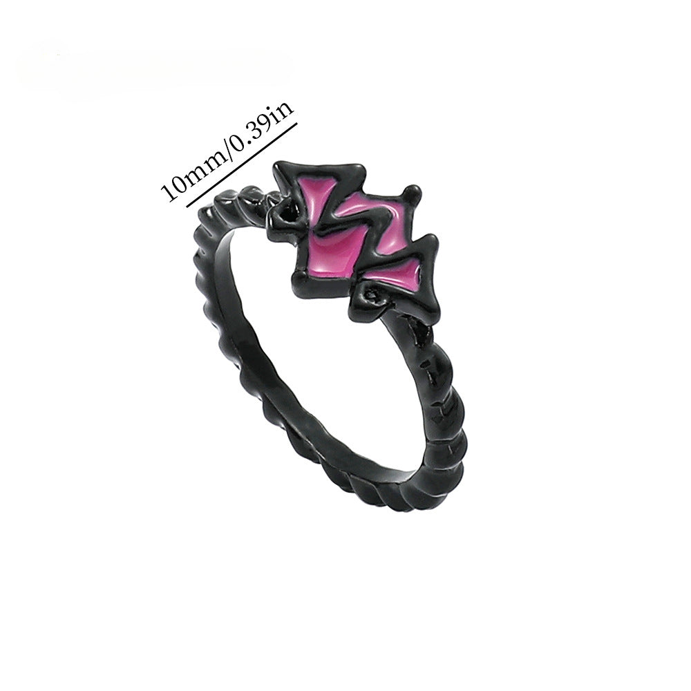 Wholesale Black Ghost Asymmetrical Earrings Rings ACC-ES-YBY001