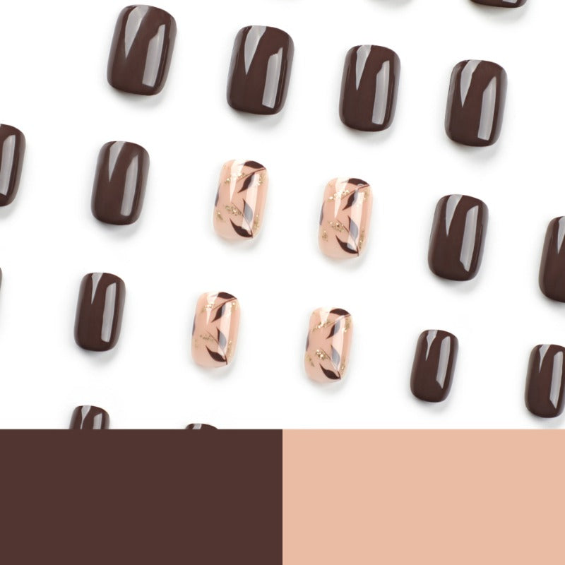 Wholesale 24 Pieces/box Gold Glitter Leaf Nails Kits Nail Stickers ACC-NS-LeFan172