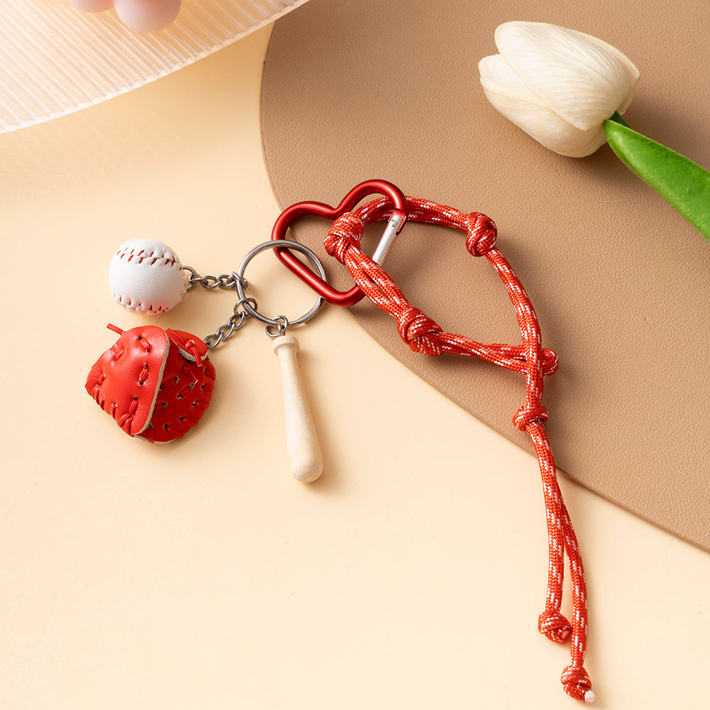 Wholesale Alloy Color Rope Baseball Set Creative Mini Pendant Keychain Shoulder Bag ACC-KC-ZhiYa068