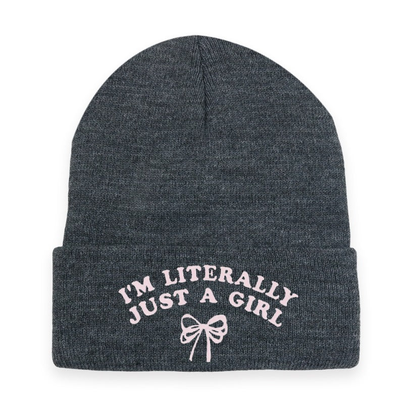 Wholesale Letter Bow Knitted Hat Warm Embroidered Wool Hat ACC-HT-HaiPu037