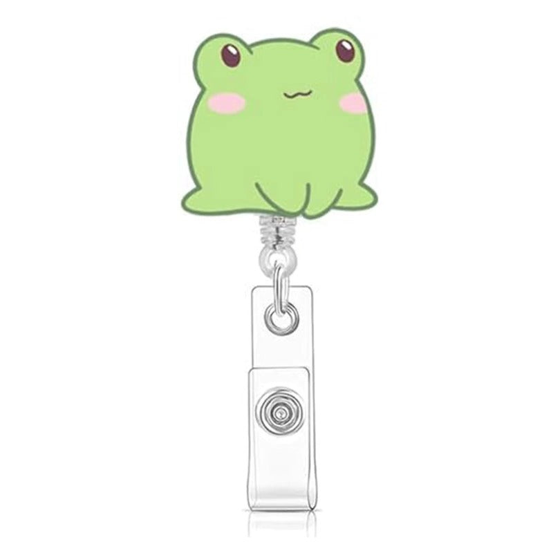 Wholesale Skateboard Frog Mushroom Frog Rotatable Retractable Badge Keychain ACC-KC-LingYu018