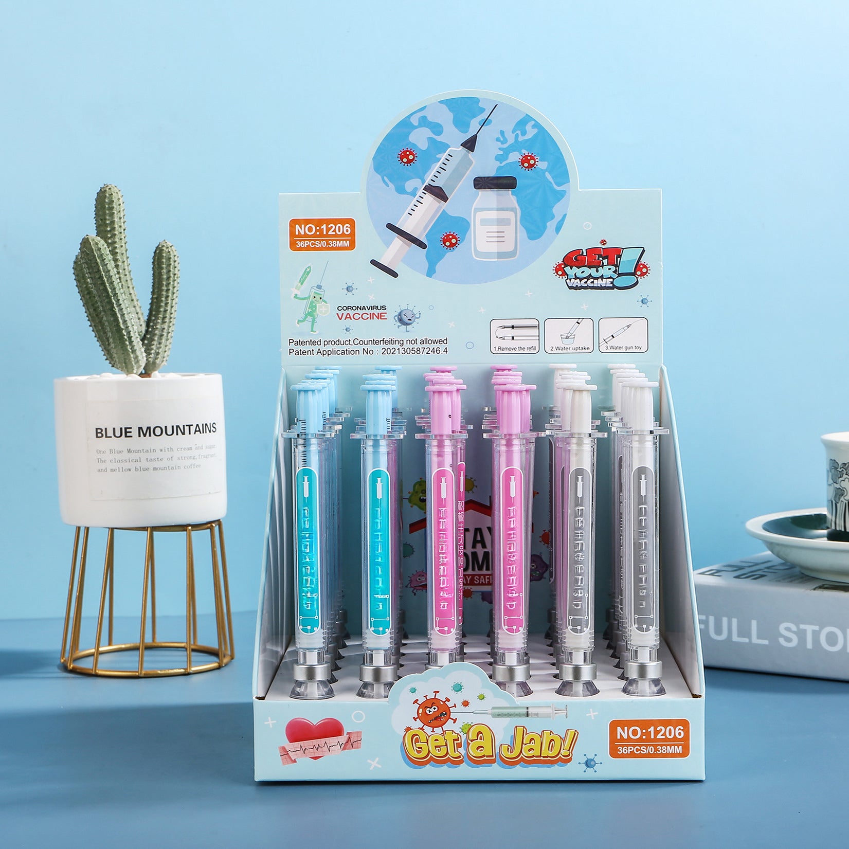 Wholesale Creative Syringe Gel Pen Syringe Shape Black Signature Pen ACC-PN-XinTuo004