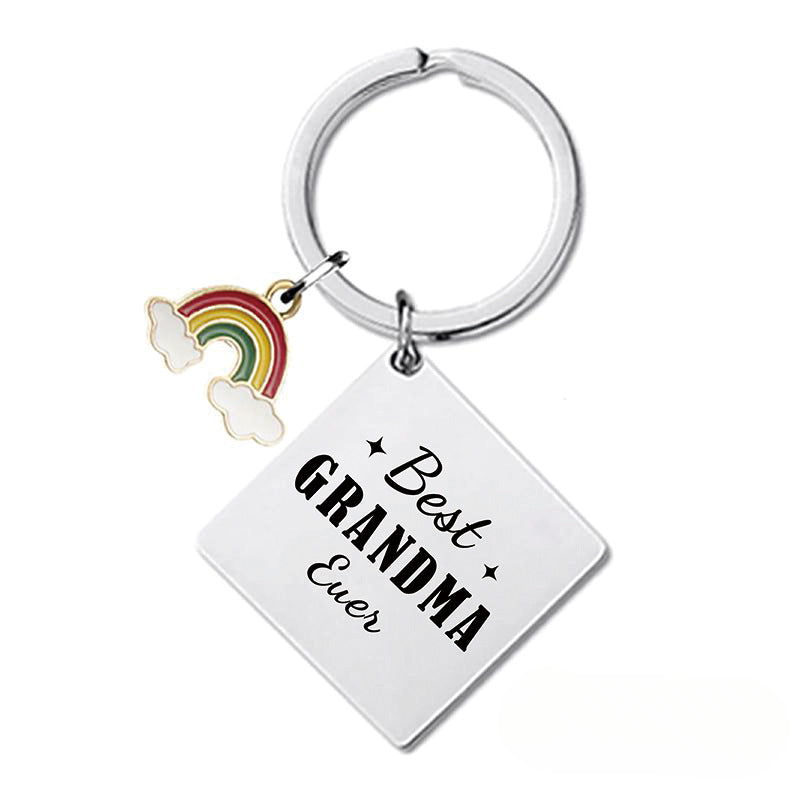 Wholesale Mother's Day Gift Metal Square Keychain ACC-KC-Ganggu007