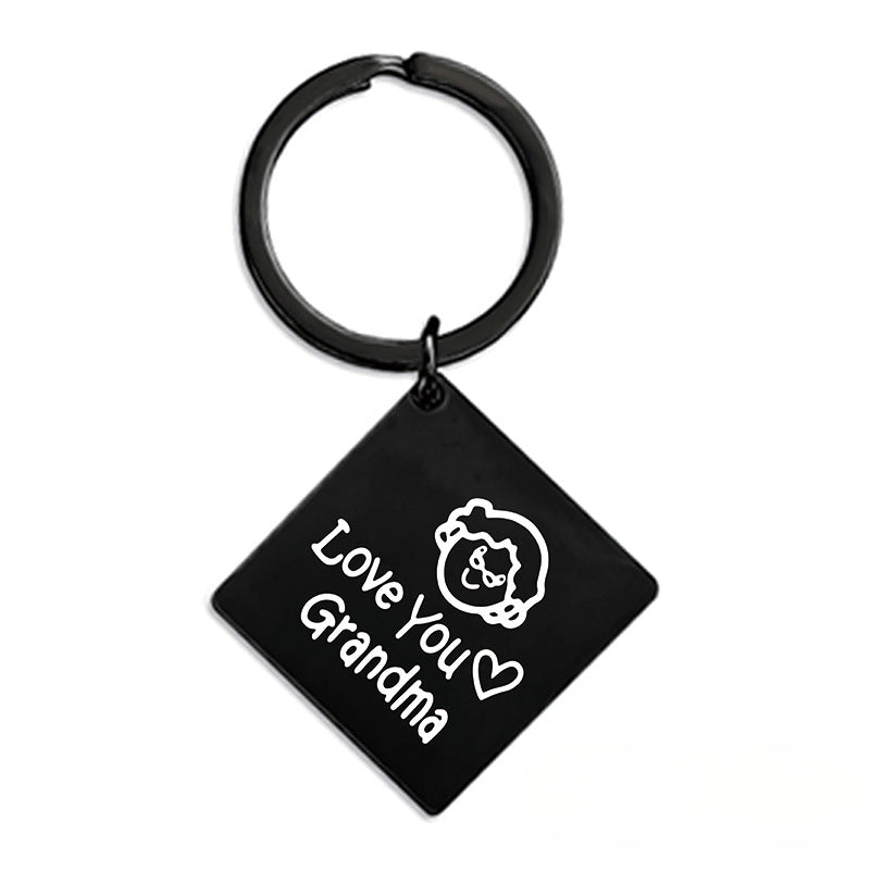 Wholesale Mother's Day Gift Metal Square Keychain ACC-KC-Ganggu008