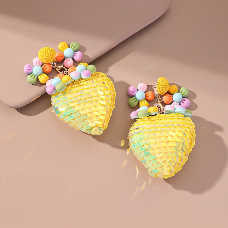 Wholesale Exaggerated Round Flower Earrings ACC-ES-GuTe001