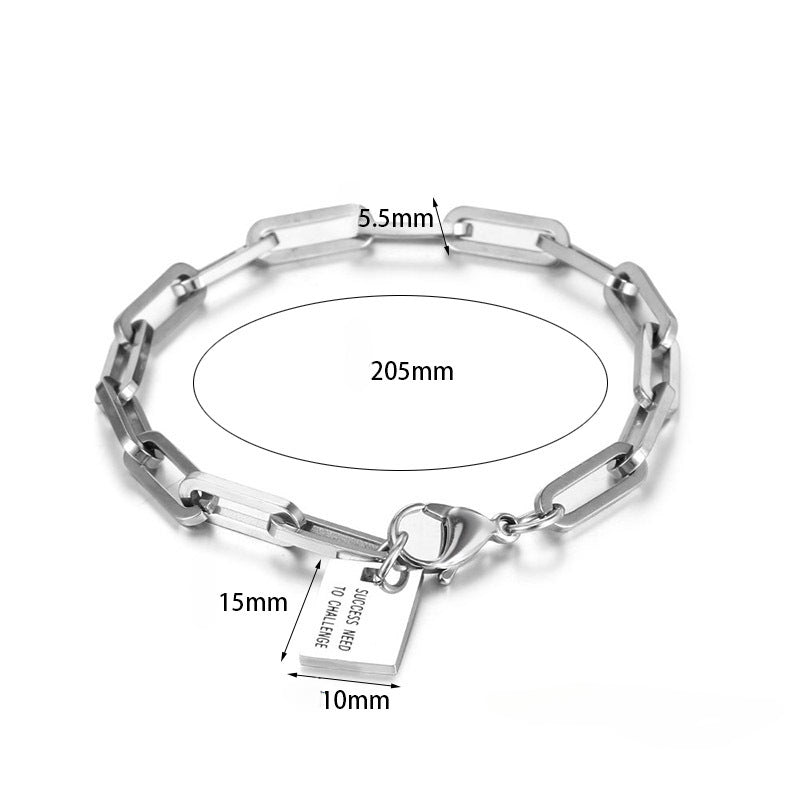Wholesale Titanium Steel Geometric Square Bracelets ACC-BT-Yixin004