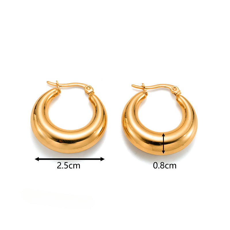 Wholesale Gold Combination Set Stainless Steel 18K Gold Plated Geometric Vintage Earrings ACC-ES-MuShan020