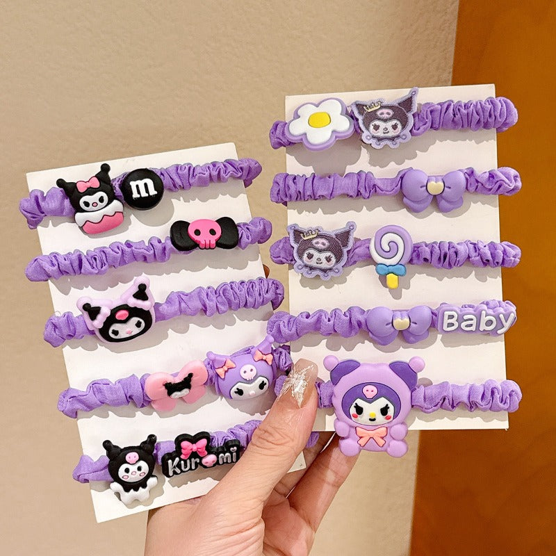 Wholesale 5pcs Children's Cartoon Cute Doll Rope Hair Scrunchies ACCVIP-HS-Huidi013