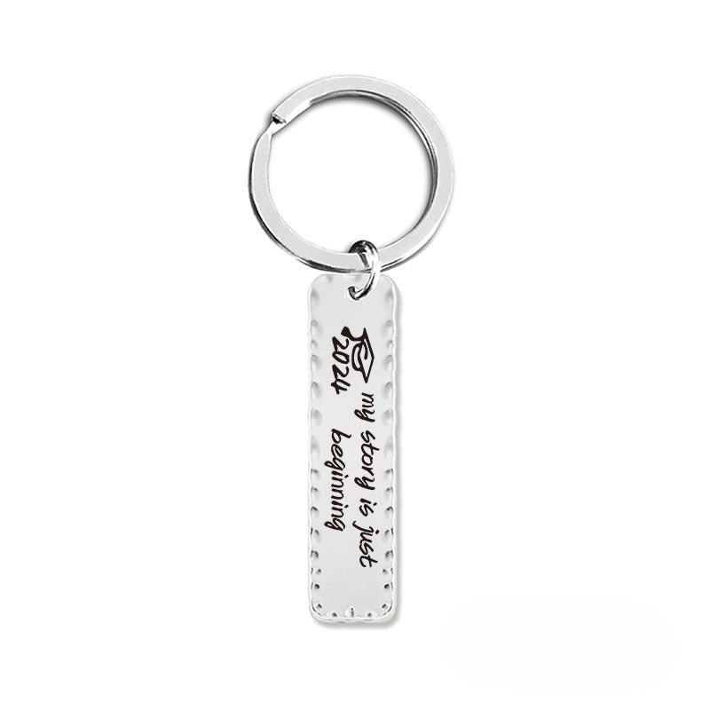 Wholesale 2024 Graduation Season Gift Inspirational Phrase Stainless Steel Keychain ACC-KC-Ganggu012