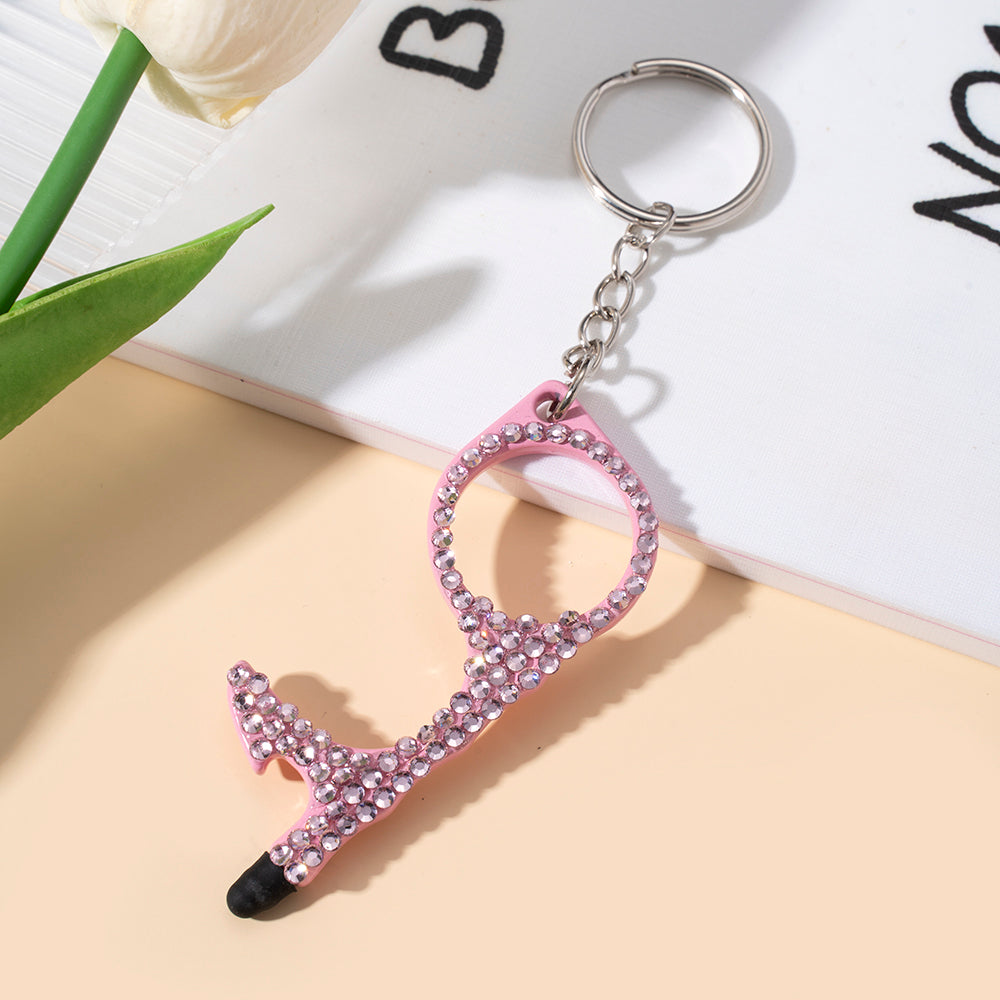 Wholesale Multifunctional Double-Sided Diamond Door Opener Portable Keychain ACCVIP-KC-ZhiYa014