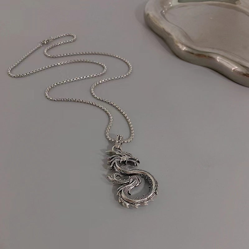 Wholesale Retro Long Sweater Chain Animal Year Necklace Long Necklace ACC-NE-BYJY006