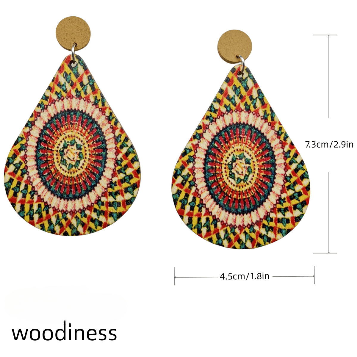 Wholesale Bohemian Vintage Wood Earrings ACC-ES-FX075