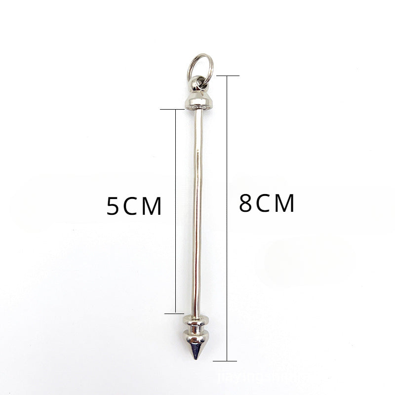 Wholesale 5pcs Beadable Bars Pointed Rivets Removable DIY Beaded Keychain ACC-KC-JiaYing001