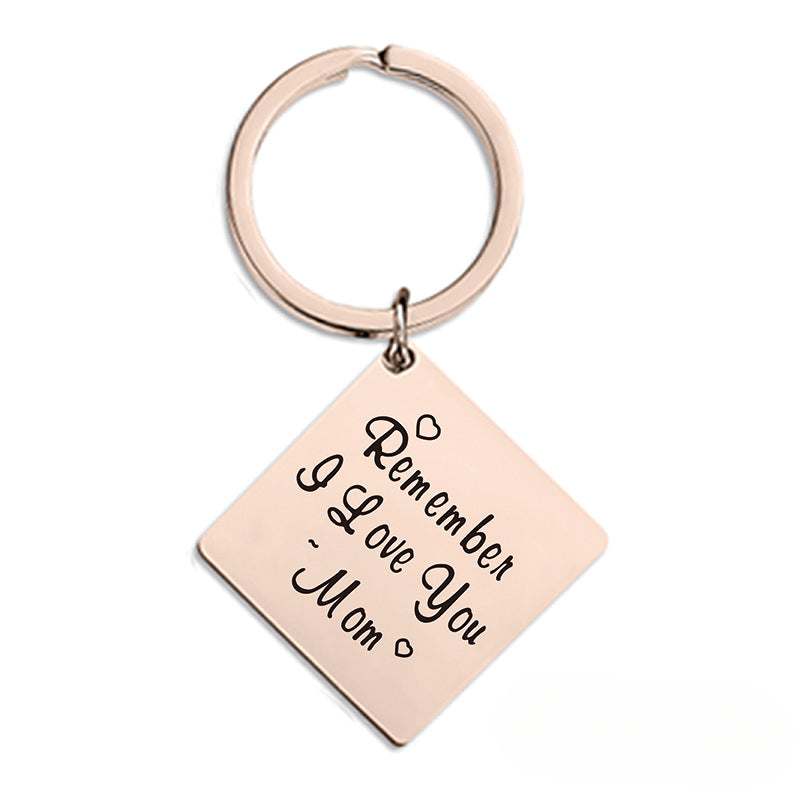 Wholesale Mother's Day Gift Metal Square Keychain ACC-KC-Ganggu008
