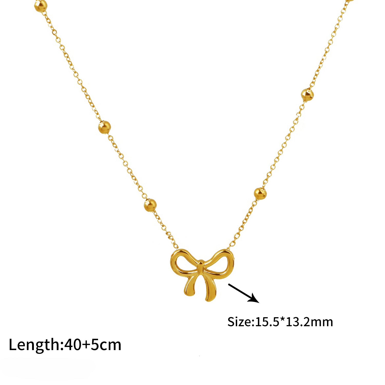 Wholesale Bow Necklaces Titanium Steel Necklace Light Luxury Necklaces ACC-NE-YuXi002