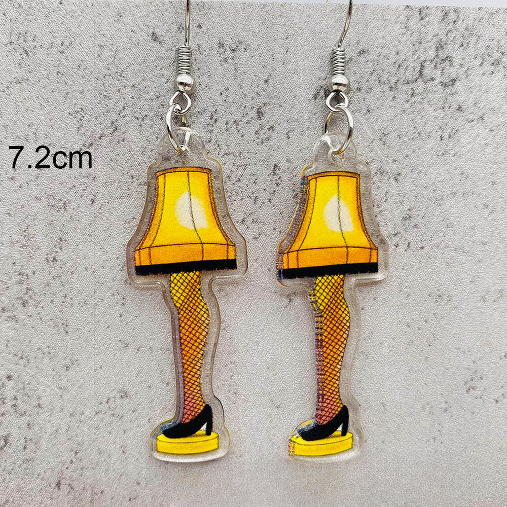 Wholesale Creative Table Lamp High Heels Acrylic Earrings ACC-ES-Cheny008