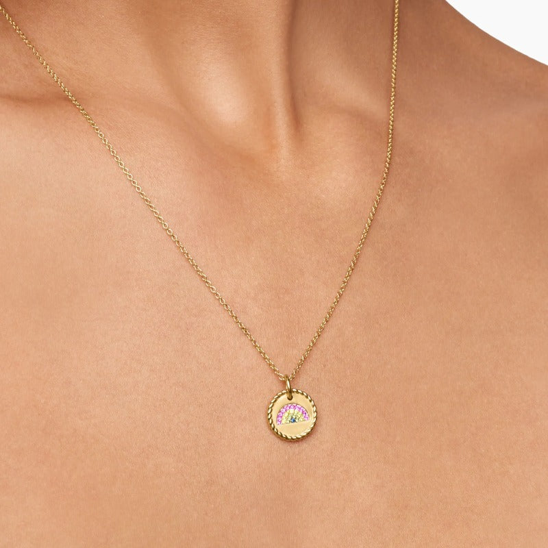 Wholesale Stainless Steel Fan Rainbow Necklace Sweater Chain ACC-NE-XuanChi008